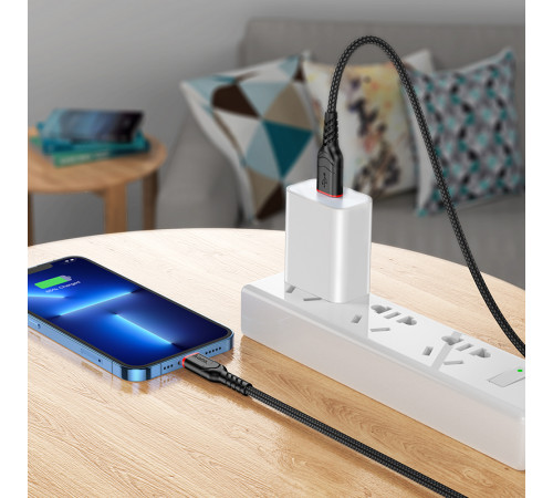 Кабель Hoco X59 Victory charging data cable iP(L=2M) Black (6931474794055)