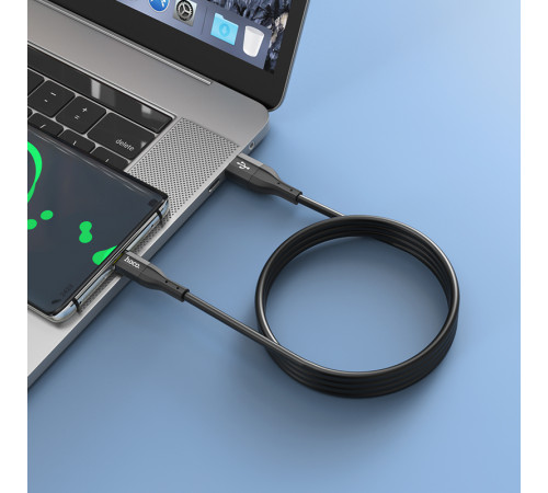 Кабель Hoco X72 Creator silicone charging data cable for Type-C Black (6931474761798)