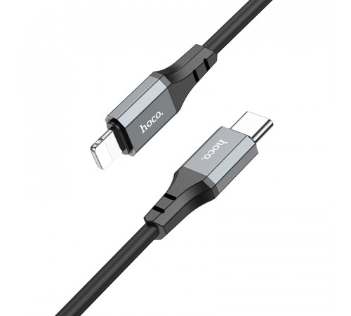 Кабель Hoco X86 iP Spear PD silicone charging data cable Black (6931474777898)