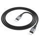 Кабель Hoco X86 iP Spear PD silicone charging data cable Black (6931474777898)