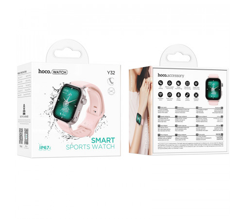 Смарт-годинник HOCO Y32 44mm. 225 mAh. IP67 Smart sports watch(call version) (6942007659062)