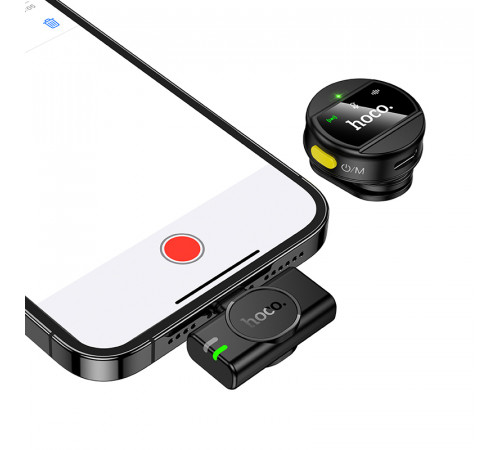 Бездротова мікрофонна система HOCO L21 Charm magnetic (Lightning) Black (6942007663137)