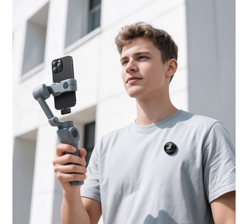 Бездротова мікрофонна система HOCO L21 Charm magnetic (Lightning) Black (6942007663137)