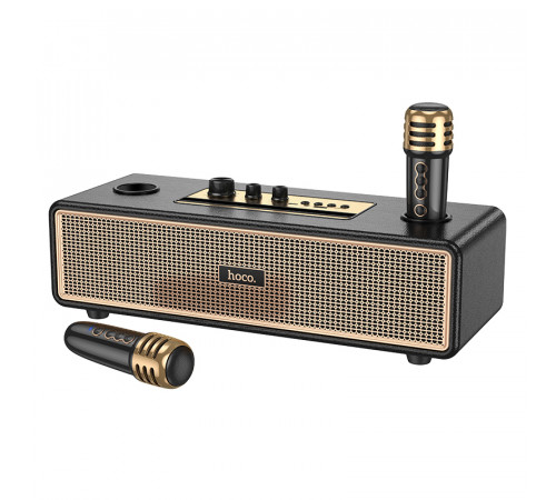 Портативна колонка HOCO BS63 Graceful wireless dual-mic BT speaker, 10W*2, Black (6942007634458)