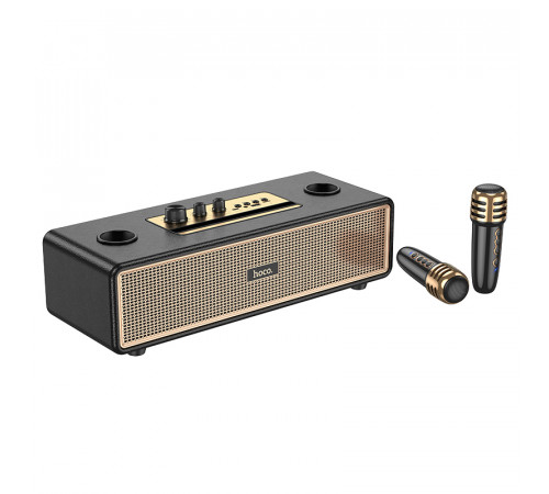 Портативна колонка HOCO BS63 Graceful wireless dual-mic BT speaker, 10W*2, Black (6942007634458)