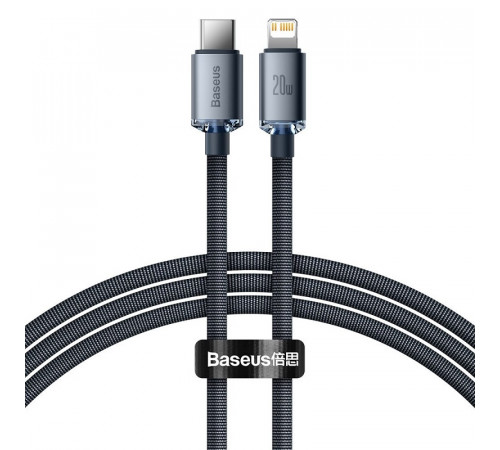 Кабель Baseus Crystal Shine Series Fast Charging Data Cable Type-C to iP 20W 2m Black (CAJY000301)