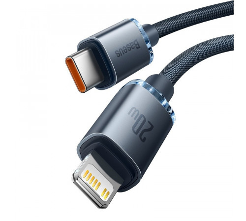 Кабель Baseus Crystal Shine Series Fast Charging Data Cable Type-C to iP 20W 2m Black (CAJY000301)