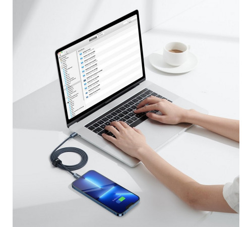 Кабель Baseus Crystal Shine Series Fast Charging Data Cable Type-C to iP 20W 2m Black (CAJY000301)
