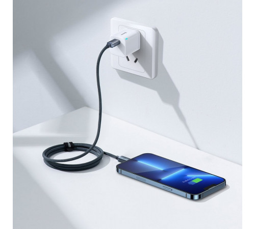 Кабель Baseus Crystal Shine Series Fast Charging Data Cable Type-C to iP 20W 2m Black (CAJY000301)