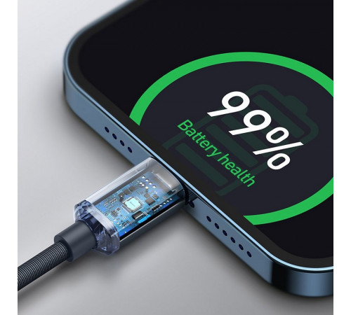 Кабель Baseus Crystal Shine Series Fast Charging Data Cable Type-C to iP 20W 2m Black (CAJY000301)