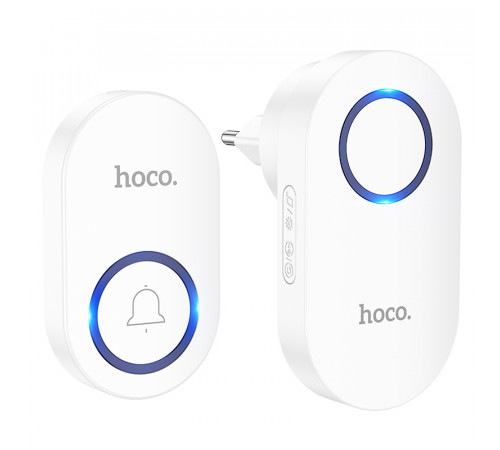 Дзвінок HOCO HI25 210 mAh wireless doorbell (EU) White (6942007662307)