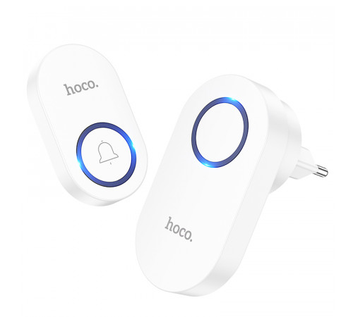 Дзвінок HOCO HI25 210 mAh wireless doorbell (EU) White (6942007662307)