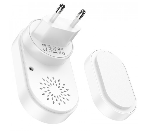 Дзвінок HOCO HI25 210 mAh wireless doorbell (EU) White (6942007662307)