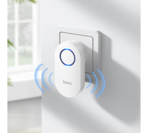 Дзвінок HOCO HI25 210 mAh wireless doorbell (EU) White (6942007662307)