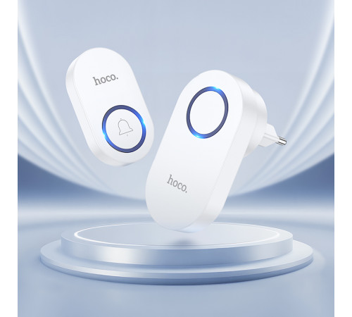Дзвінок HOCO HI25 210 mAh wireless doorbell (EU) White (6942007662307)