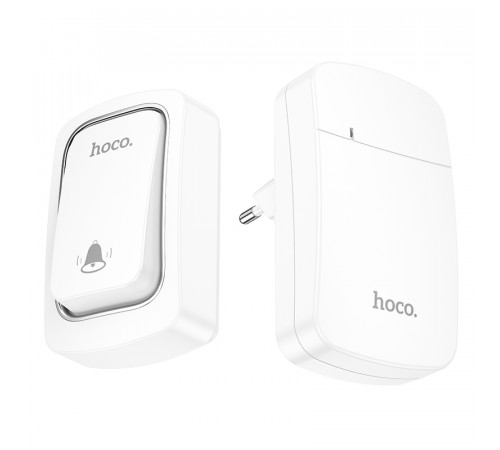 Дзвінок HOCO HI26 self-powered wireless doorbell (EU) (6942007662314)