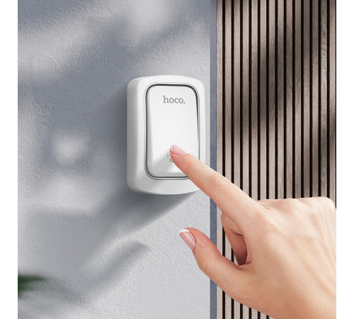 Дзвінок HOCO HI26 self-powered wireless doorbell (EU) (6942007662314)