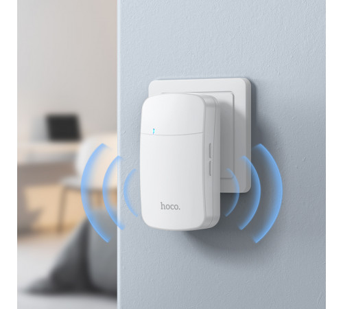 Дзвінок HOCO HI26 self-powered wireless doorbell (EU) (6942007662314)