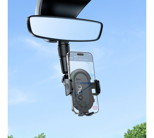 Автотримач для телефона HOCO H88 Rally ultra-thin car holder(rear view mirror) (6942007662611)