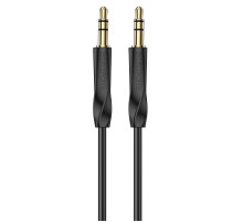 Аудіокабель BOROFONE BL16 3.5mm male to 3.5mm male, PVC, 1m, Black (6974443389166)