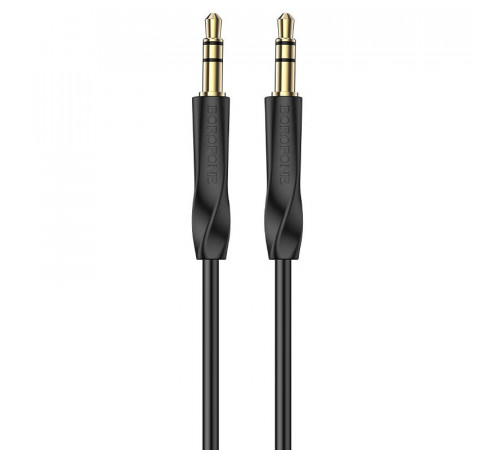 Аудіокабель BOROFONE BL16 3.5mm male to 3.5mm male, PVC, 1m, Black (6974443389166)