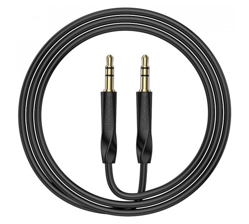 Аудіокабель BOROFONE BL16 3.5mm male to 3.5mm male, PVC, 1m, Black (6974443389166)