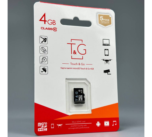 Карта пам'яті T&G 4Gb 10 Class (без адаптера)