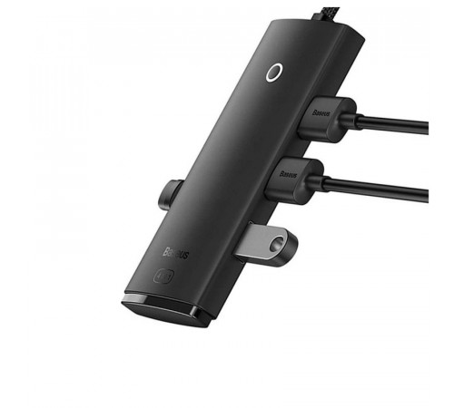 USB-хаб Baseus Lite Series 4-Port USB-A HUB Adapter (USB-A to USB 3.0*4) 25cm Black (WKQX030001)