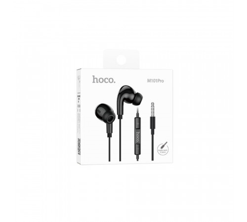 Навушники дротові HOCO M101 Pro Crystal (3.5mm) Black (6931474782373)