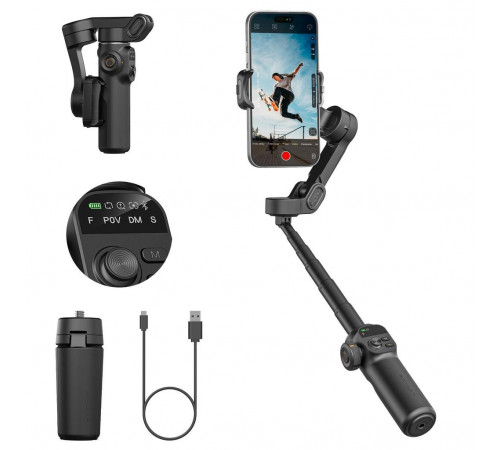 Триосьовий стабілізатор AOCHUAN Professional Gimbal Stabilizer for Smartphone Smart X2 Чорний (SmartX2)
