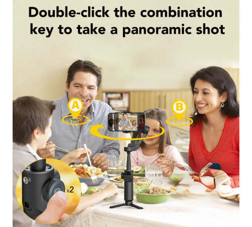 Триосьовий стабілізатор AOCHUAN Professional Gimbal Stabilizer for Smartphone Smart X2 Чорний (SmartX2)