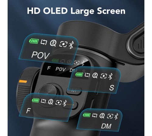 Триосьовий стабілізатор AOCHUAN Professional Gimbal Stabilizer for Smartphone Smart X2 Чорний (SmartX2)