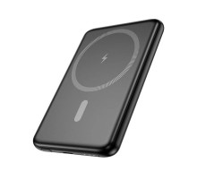 Зовнішній акумулятор HOCO J140A Tony PD20W ultra-thin magnetic power bank(5000mAh) Black (6942007640626)