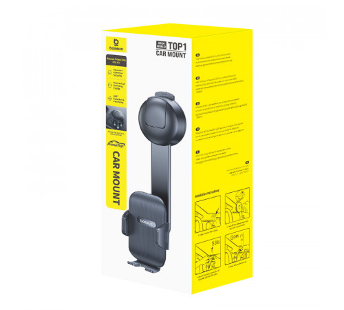 Автотримач для телефона Baseus PrimeTrip C03 Air Clamping Car Mount (Suction Cup Version, Cosmic Black) (C0013C01)