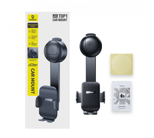 Автотримач для телефона Baseus PrimeTrip C03 Air Clamping Car Mount (Suction Cup Version, Cosmic Black) (C0013C01)