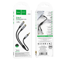 AUX Hoco UPA21 2in1 audio adapter 3.5mm male to 2*3.5mm female
