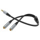 AUX Hoco UPA21 2in1 audio adapter 3.5mm male to 2*3.5mm female