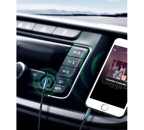 Аудіокабель UGREEN AV112, 3.5mm Male to 3.5mm Male, nylon braid, 2m, Blue (UGR-60181)