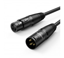 Аудіокабель UGREEN AV130 Cannon Male to Female Microphone Extension Audio Cable 5m Black (UGR-20712)