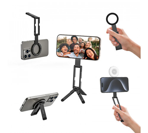 Тримач телефона Ulanzi MA60 Foldable Magnetic Phone Tripod (Black) (S025)