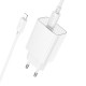 Мережевий зарядний пристрій з кабелем HOCO C143A Benefit single port PD20W charger set(C to iP) White (6942007652070)