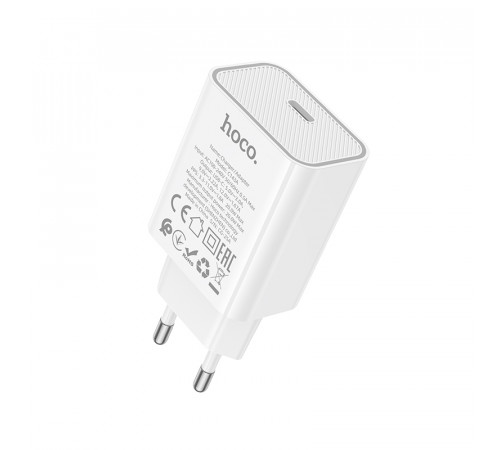 Мережевий зарядний пристрій HOCO C143A Benefit single port PD20W charger White (6942007652063)