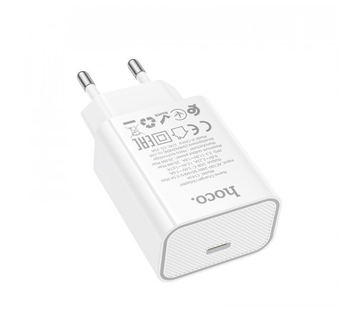 Мережевий зарядний пристрій HOCO C143A Benefit single port PD20W charger White (6942007652063)
