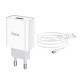 Мережевий зарядний пристрій з кабелем HOCO C81A Asombroso single port charger set(Type-C) White (6931474727961)