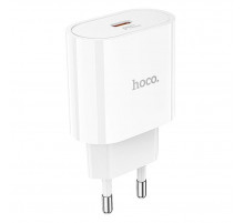 Мережевий зарядний пристрій з кабелем HOCO C94A Metro single port PD20W charger set(Type-C to Type-C) White (6931474762191)