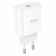 Мережевий зарядний пристрій з кабелем HOCO C94A Metro single port PD20W charger set(Type-C to Type-C) White (6931474762191)