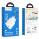 Мережевий зарядний пристрій з кабелем HOCO C94A Metro single port PD20W charger set(Type-C to Type-C) White (6931474762191)