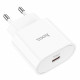 Мережевий зарядний пристрій з кабелем HOCO C94A Metro single port PD20W charger set(Type-C to Type-C) White (6931474762191)