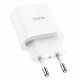 Мережевий зарядний пристрій з кабелем HOCO C94A Metro single port PD20W charger set(Type-C to Type-C) White (6931474762191)