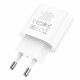 Мережевий зарядний пристрій з кабелем HOCO C94A Metro single port PD20W charger set(Type-C to Type-C) White (6931474762191)